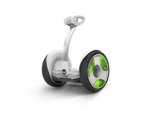 The Ninebot C is shown here with the optional green color kit